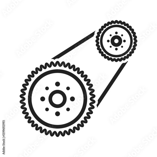 Flywheel icon vector image. Suitable for mobile apps, web apps and print media.