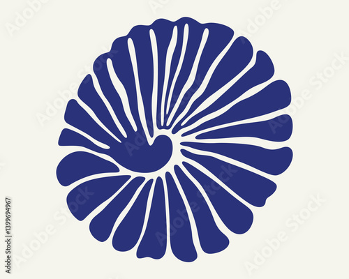 contemporary sea snail sketch art