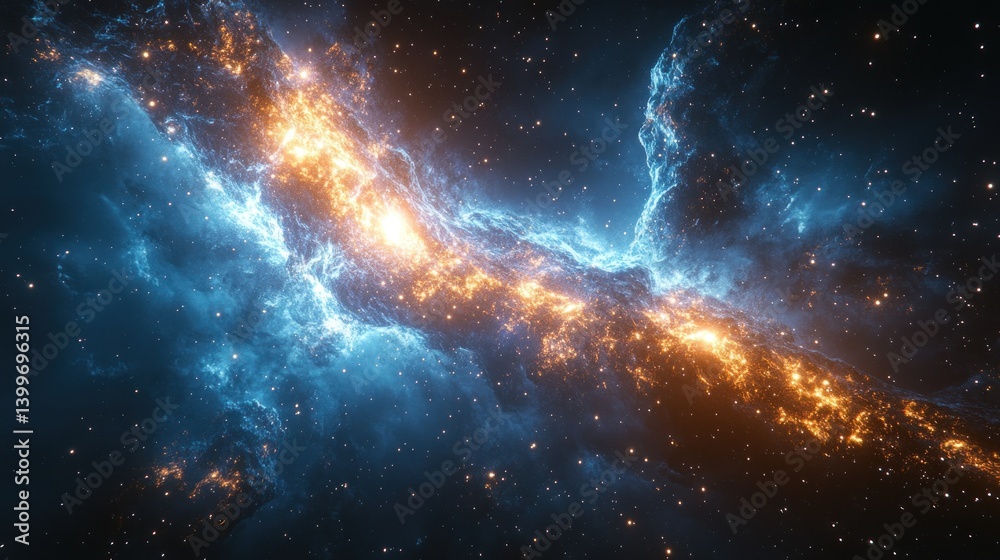Cosmic clouds of gas and dust glowing in deep space Cosmic clouds of gas and dust glowing in deep space