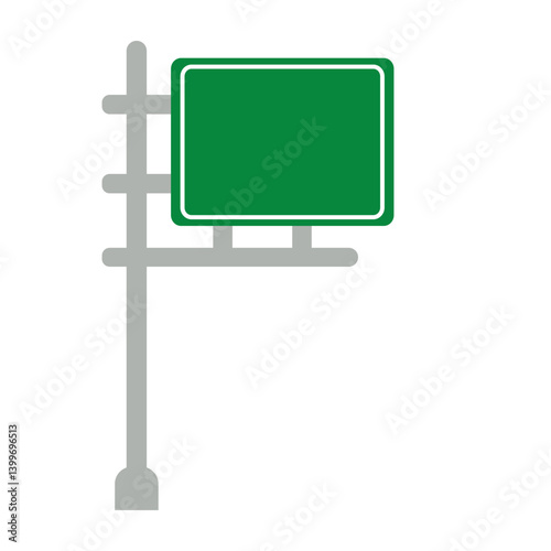 Green Road Sign Board Icon, Simple Icon Vector Design, best used for presentation, application, web and banner