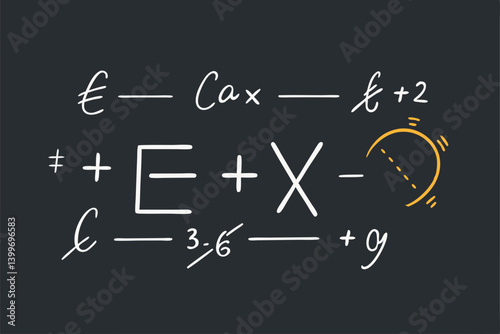math formulas on blackboard