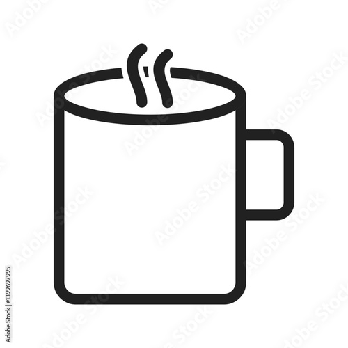 Hot Coffee icon vector image. Suitable for mobile apps, web apps and print media.