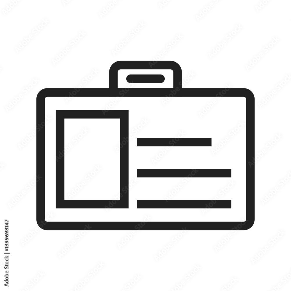 Identity Card icon vector image. Suitable for mobile apps, web apps and print media. Identity Card icon vector image. Suitable for mobile apps, web apps and print media.