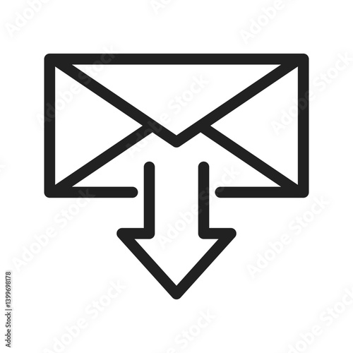Incoming Message icon vector image. Suitable for mobile apps, web apps and print media.