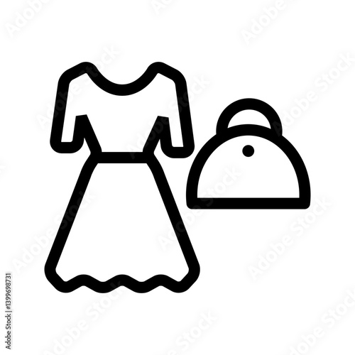 Ladies Shopping icon vector image. Suitable for mobile apps, web apps and print media.