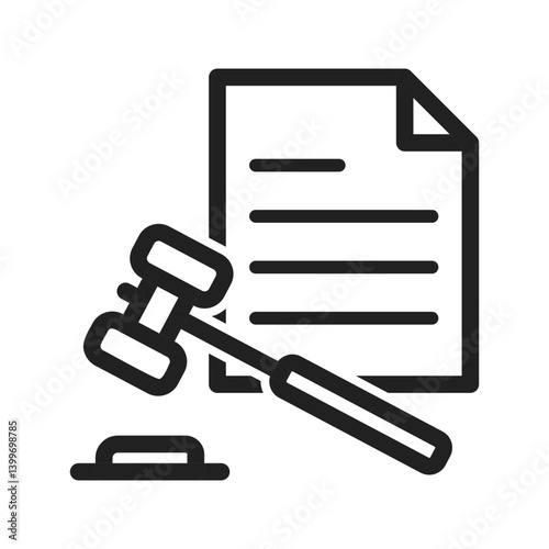 Law & Order icon vector image. Suitable for mobile apps, web apps and print media.