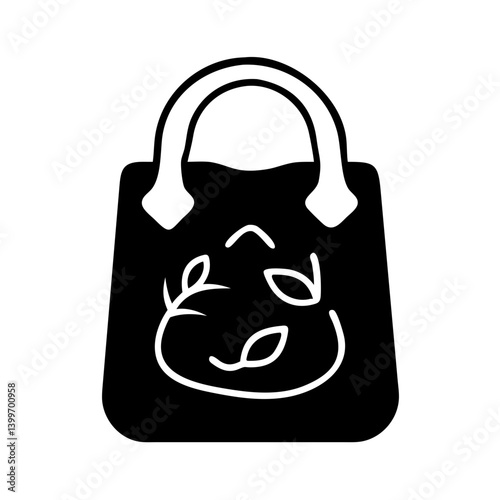 reusable bag icon, reusable bag silhouette vector illustration-simple silhouette illustration of reusable bag, perfect for reusable bag logos and icons