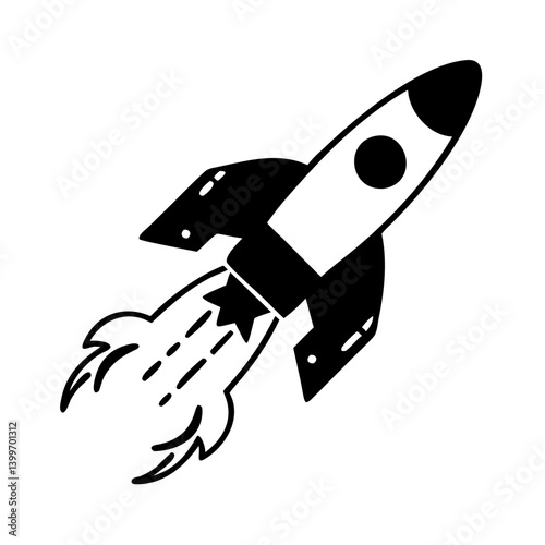 rocket booster icon, rocket booster silhouette vector illustration-simple silhouette illustration of rocket booster, perfect for rocket booster logos and icons