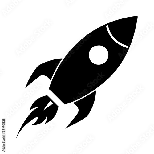 rocket booster icon, rocket booster silhouette vector illustration-simple silhouette illustration of rocket booster, perfect for rocket booster logos and icons