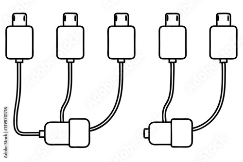 chargesync tap line art symbolizing seamless tech connections