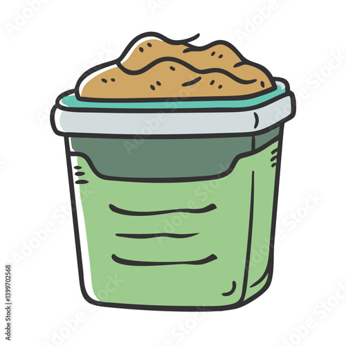 compost bin icon, compost bin vector illustration-simple illustration of compost bin, perfect for compost bin logos and icons