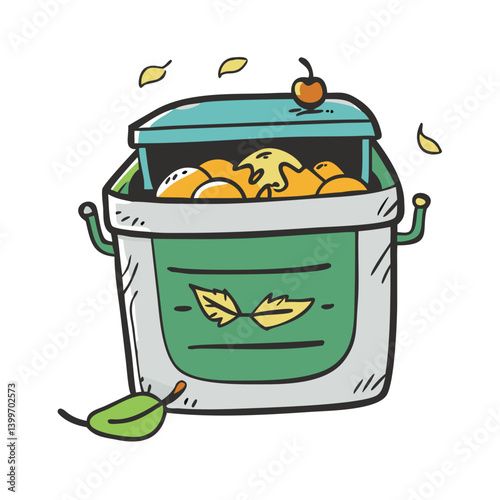 compost bin icon, compost bin vector illustration-simple illustration of compost bin, perfect for compost bin logos and icons