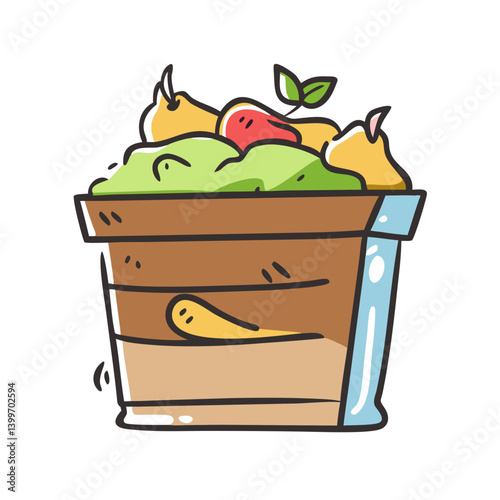 compost bin icon, compost bin vector illustration-simple illustration of compost bin, perfect for compost bin logos and icons