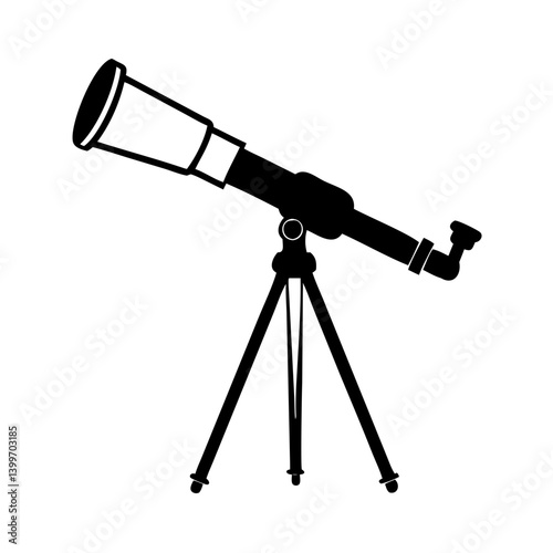 telescope icon, telescope silhouette vector illustration-simple silhouette illustration of telescope, perfect for telescope logos and icons