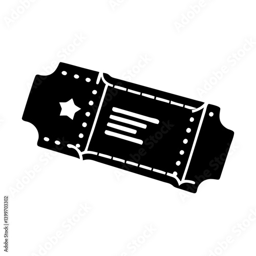 ticket stub icon, ticket stub silhouette vector illustration-simple silhouette illustration of ticket stub, perfect for ticket stub logos and icons
