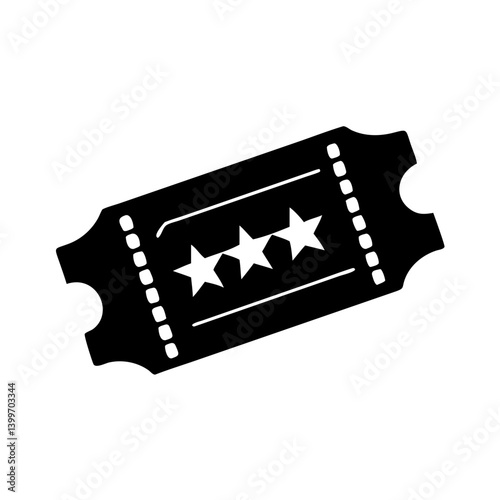 ticket stub icon, ticket stub silhouette vector illustration-simple silhouette illustration of ticket stub, perfect for ticket stub logos and icons
