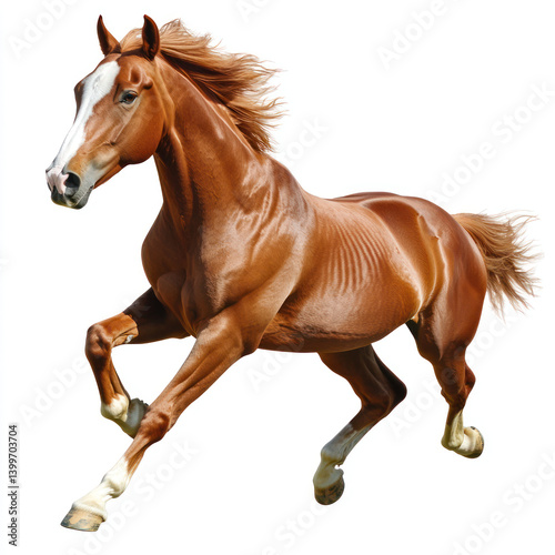 horse isolated on white