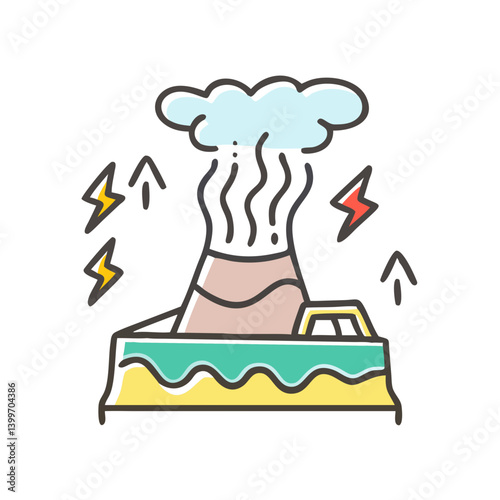 geothermal energy icon, geothermal energy vector illustration-simple illustration of geothermal energy, perfect for geothermal energy logos and icons