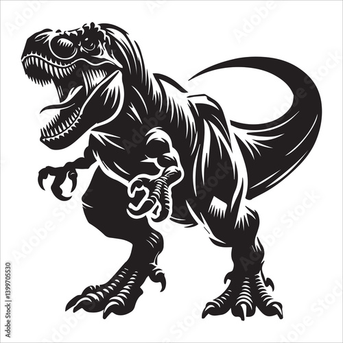 Wallpaper Mural Chunky T-Rex Silhouette Torontodigital.ca