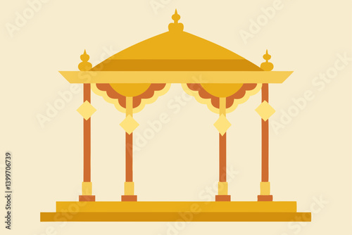 vector illustration of a hindu temple