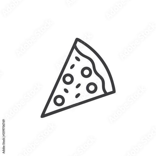 Pizza Slice Icon for Food Delivery Apps, Restaurant Menus, Fast Food Graphics, Italian Cuisine Marketing and Culinary Interface Elements - Great for Party and Casual Dining Content