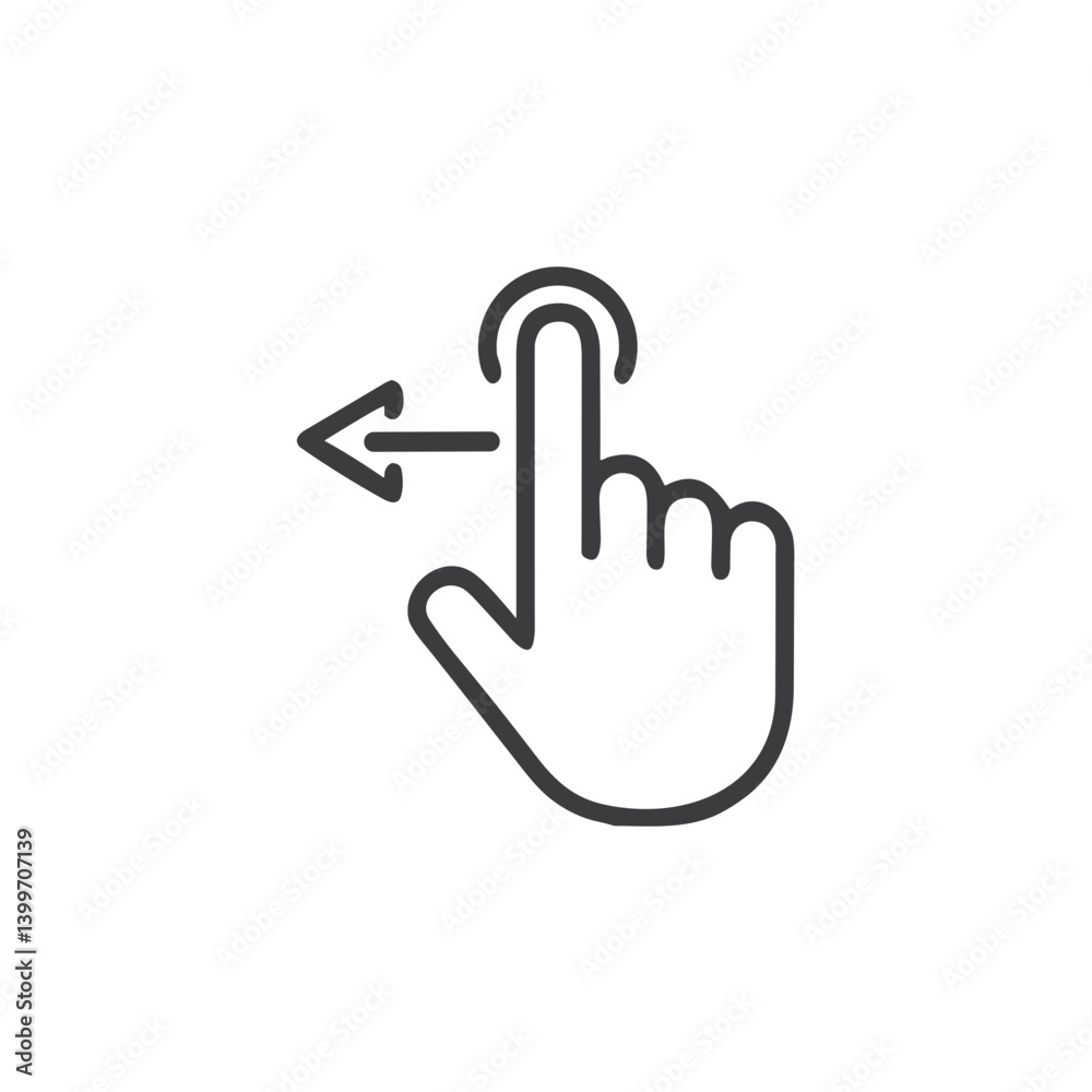 Swipe left icon for dating apps, photo gallery navigation, carousel controls, next item indicators and touch interface tutorials Swipe left icon for dating apps, photo gallery navigation, carousel controls, next item indicators and touch interface tutorials