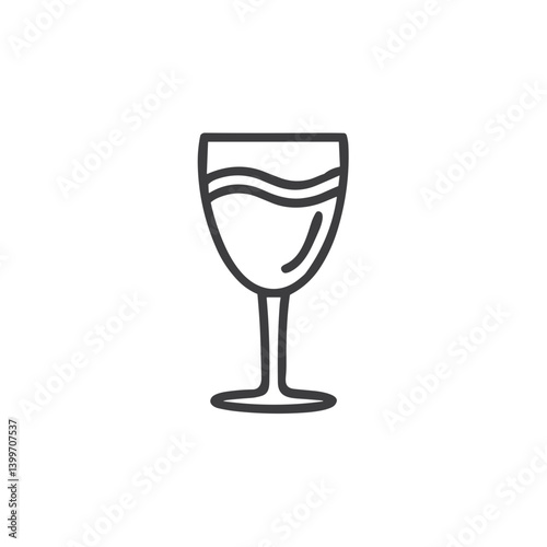 Wine Glass Icon for Restaurant Apps, Bar Menus, Event Planning Websites, Beverage Industry Graphics, Wine Tasting Promotions and Celebration Designs