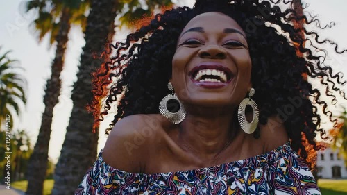 The Woman with Joyful Smile