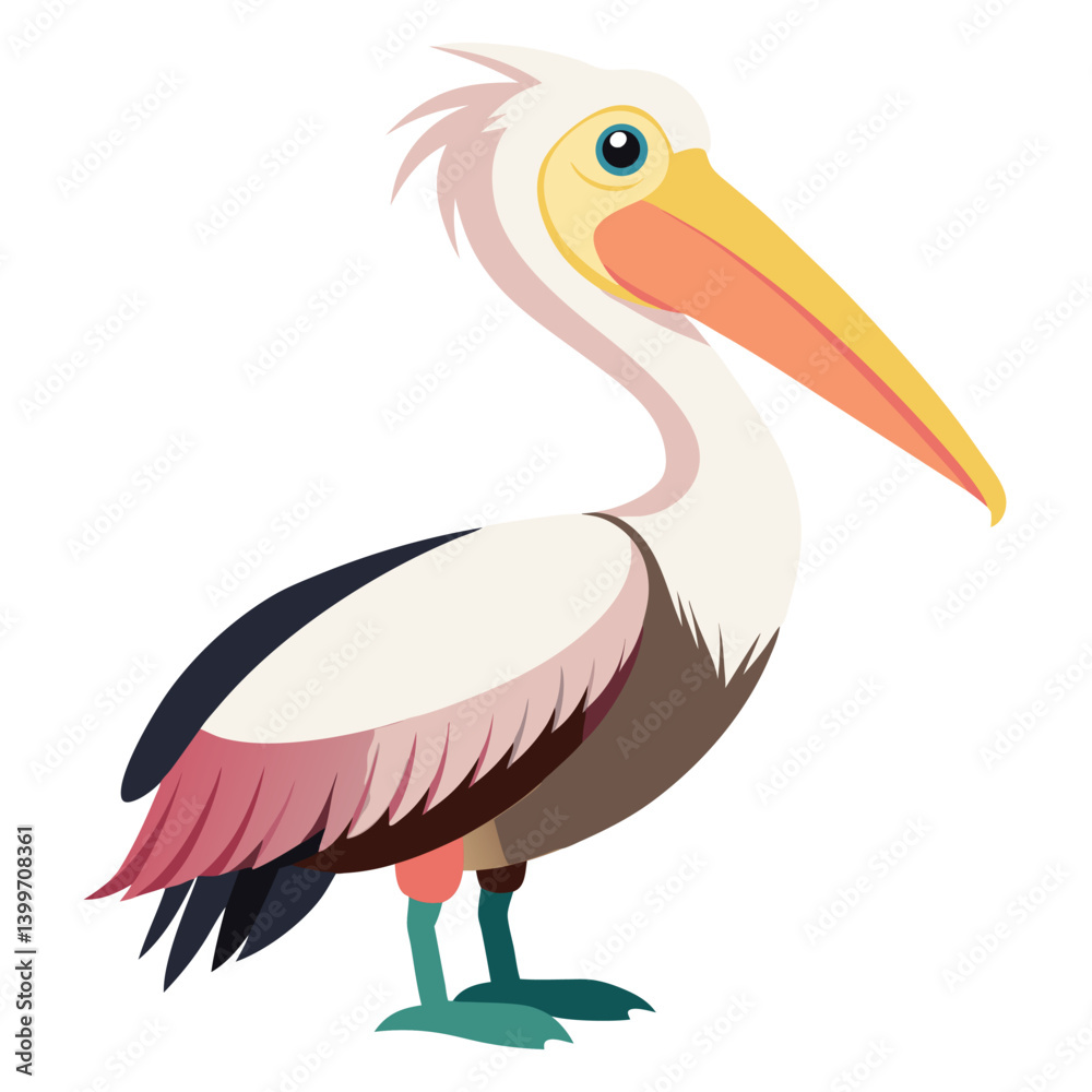 Obraz premium Pelican isolated on white background