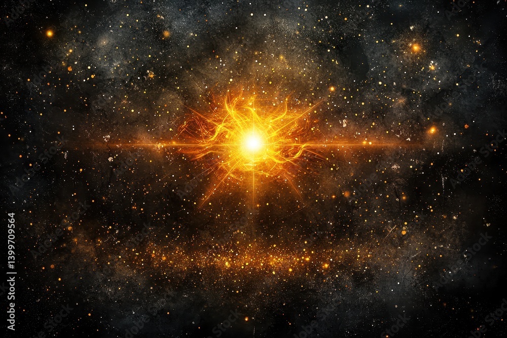 Cosmic explosion in deep space