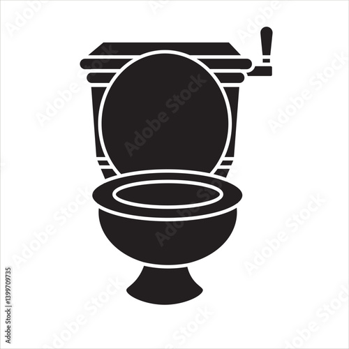 Purple Ceramic Toilet - Interiors and Furniture Flat Icon Silhouette