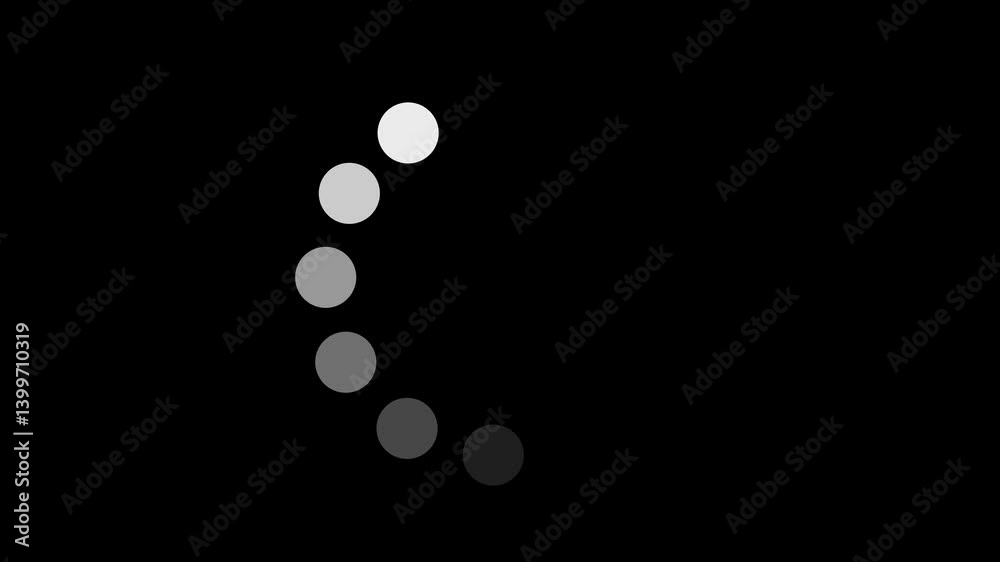 glowing dots spinning animation Loading wheel animation - Animated spinning load icon with alpha layer transparent background. downloading process icon. Loading wheel animation