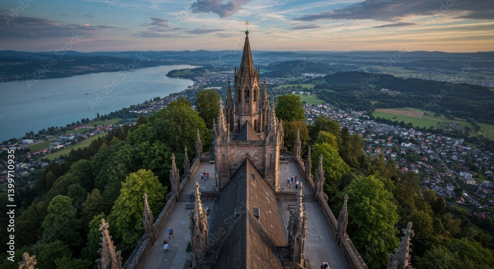 Fototapeta premium Path through natural landscape