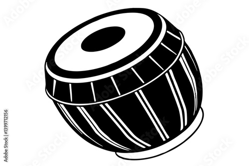 tabla  silhouette vector illustration