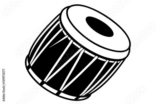 tabla  silhouette vector illustration