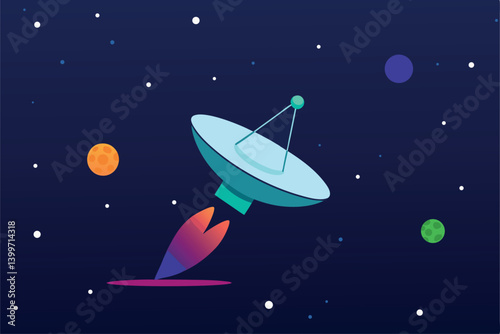 Fototapeta Naklejka Na Ścianę i Meble -  satellite dish with space for your text