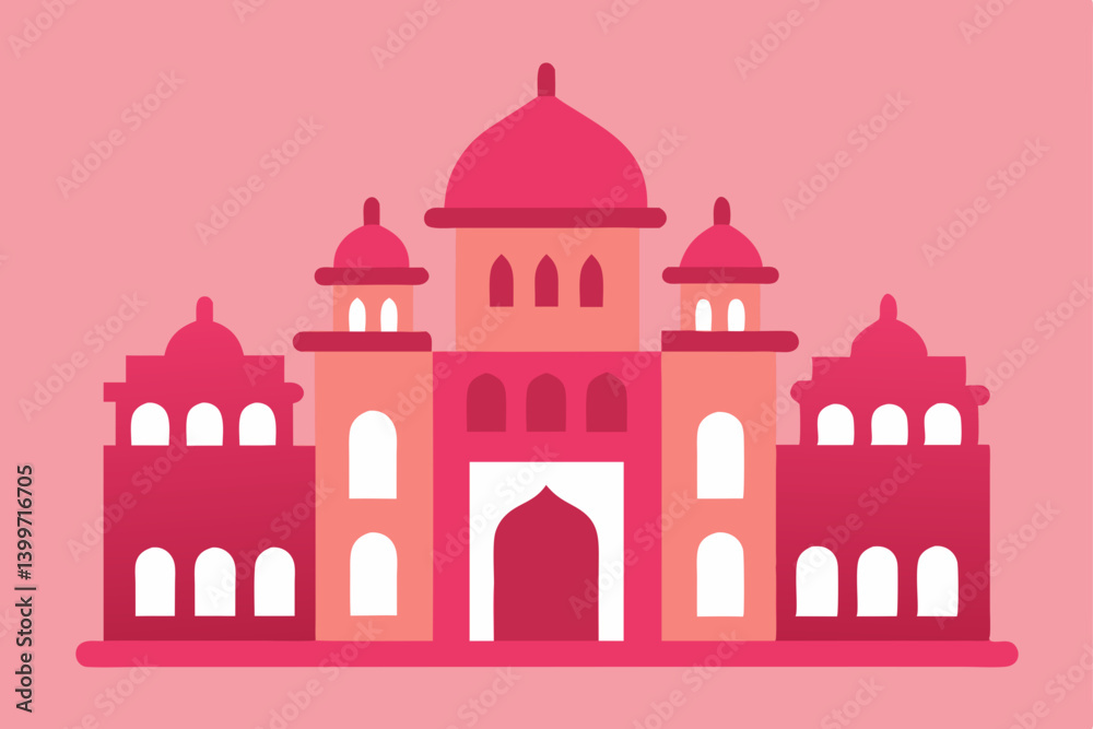 Fototapeta premium taj mahal vector illustration