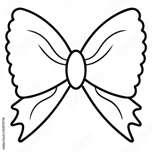 Farfalle Outline Coloring Book Page Line Art