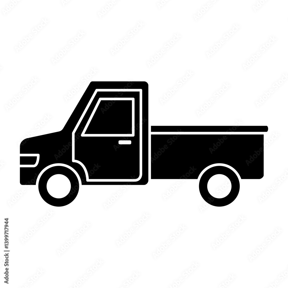 pickup truck icon, simple flat style, illustration, logo sign symbol pictogram template, for ui or ux isolated on white for mobile app, editable pickup truck icon, simple flat style, illustration, logo sign symbol pictogram template, for ui or ux isolated on white for mobile app, editable