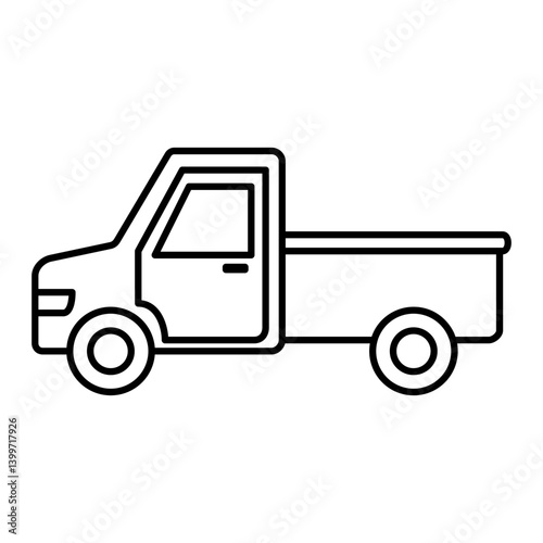 pickup truck icon, simple flat style, illustration, logo sign symbol pictogram template, for ui or ux isolated on white for mobile app, editable