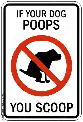 Dog poop sign if your dog poops you scoop