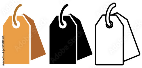 Price Tag icon, simple flat style, illustration, logo sign symbol pictogram template, for ui or ux isolated on white for mobile app, editable