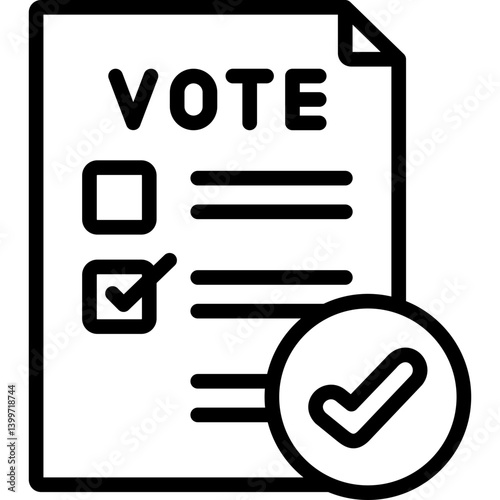 valid ballot paper icon