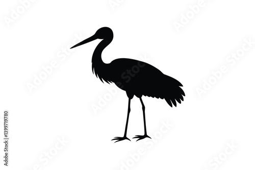 A stork silhouette