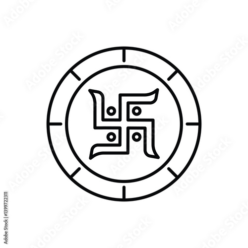Swastik icon vector stock illustration