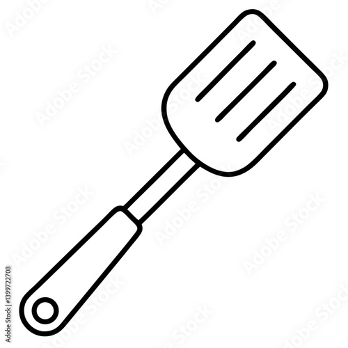 Flip & Stir: Spatula Outline Coloring Page