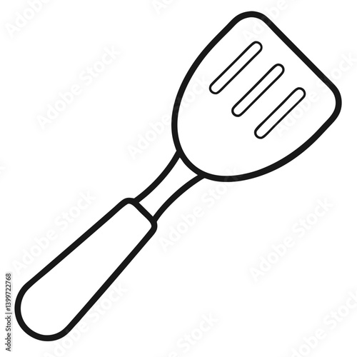 Flip & Stir: Spatula Outline Coloring Page