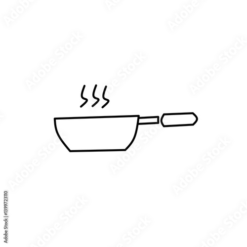 Cooking line icons. Boiling time, Frying pan and Kitchen utensils. Fork, spoon and knife line icons. Recipe book, chef hat and cutting board.