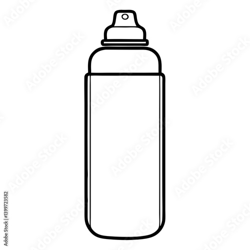 Hot or Cold: Thermos Bottle Outline Coloring Page