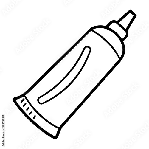 Fresh Smile: Toothpaste Outline Coloring Page